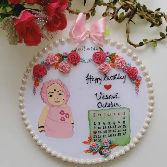 Growing with Love – Custom Birthday Calendar Hoop
